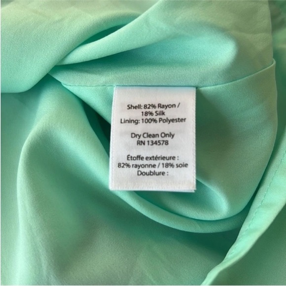 Vineyard Vines Electric Palm One Shoulder Ruffle High Low Dress Aqua NWT - Picture 10 of 13